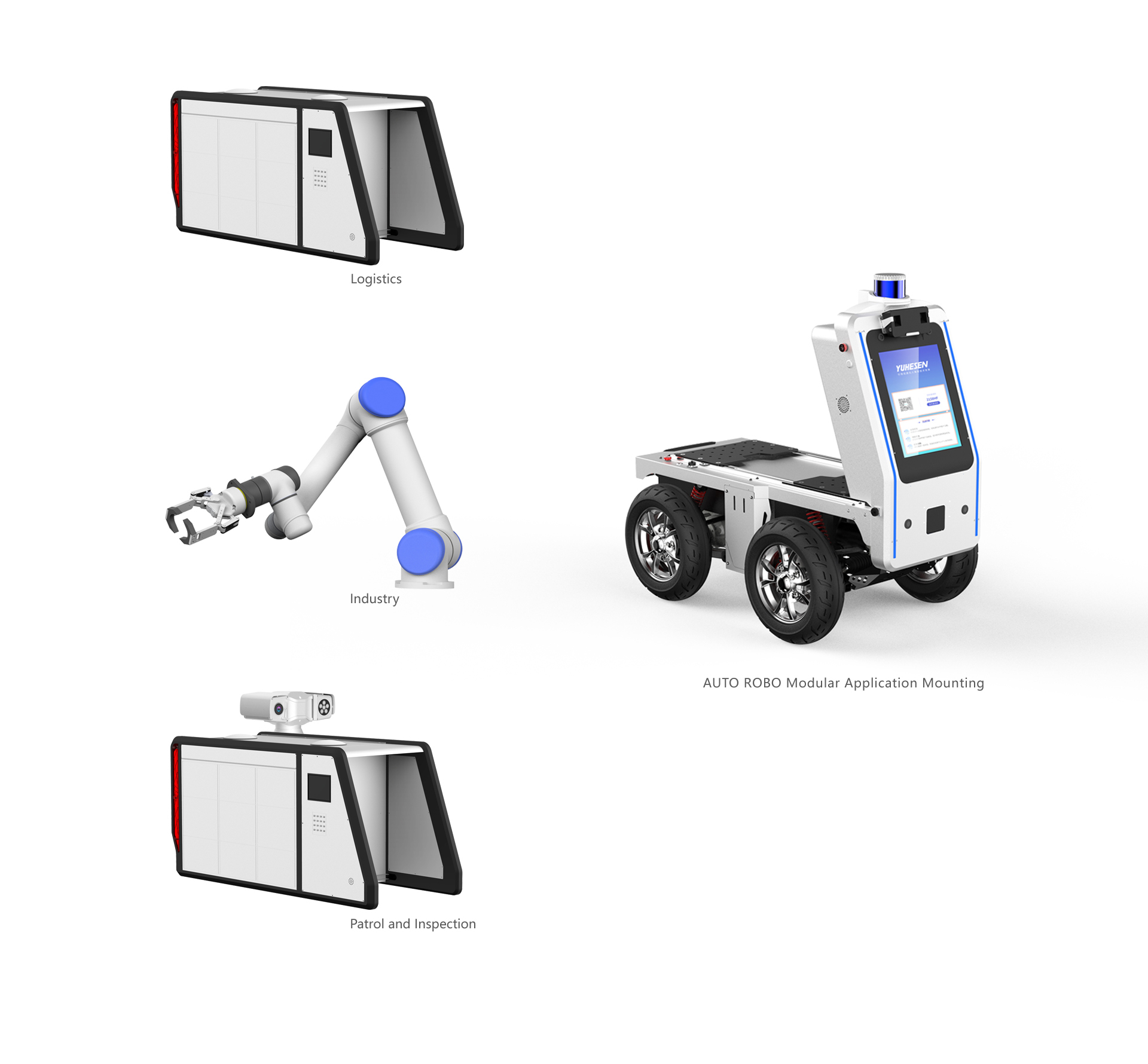 YUHESEN autonomous mobile robot AUTO ROBO security guard robots