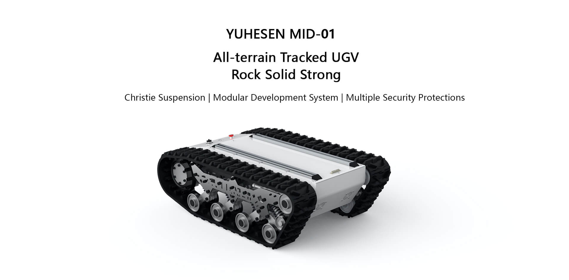 YUHESEN track differential steering UGV MID-01 robot tracks